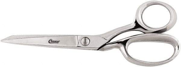 Clauss - 5" LOC, 8" OAL Bent Trimmers - Steel Offset Handle, For Paper, Fabric - Industrial Tool & Supply