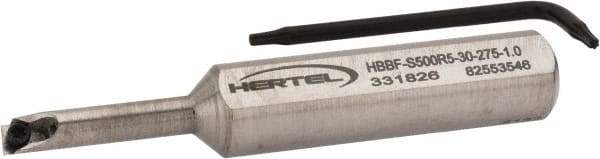Hertel - 0.275" Min Bore Diam, 3" OAL, 1/2" Shank Diam, HBBF Indexable Boring Bar - 1" Max Bore Depth, TD.. Insert, Screw Holding Method - Industrial Tool & Supply