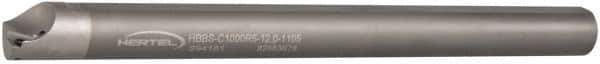 Hertel - 1.105" Min Bore Diam, 12" OAL, 1" Shank Diam, HBBS Indexable Boring Bar - 10" Max Bore Depth, TD.., TP.. Insert, Screw Holding Method - Industrial Tool & Supply