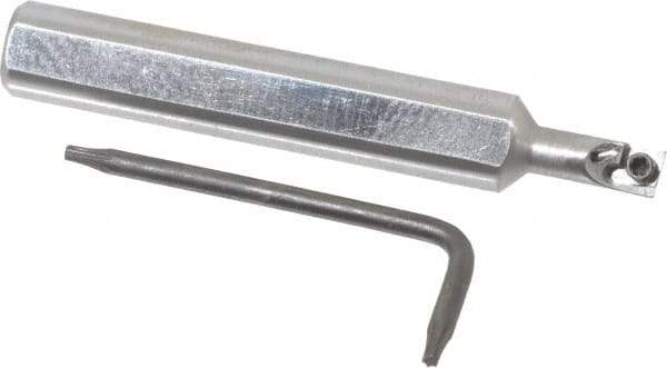 Hertel - 0.208" Min Bore Diam, 2-1/2" OAL, 3/8" Shank Diam, HBBC Indexable Boring Bar - 1/2" Max Bore Depth, CD.. Insert, Screw Holding Method - Industrial Tool & Supply