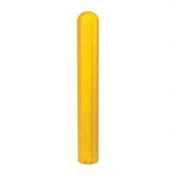 Eagle - 7-7/8" Wide x 7-7/8" Deep x 56" High, 6" Bumper Post Sleeve - Yellow, High Density Polyethylene, 8 Lb, Ribbed Surface - Industrial Tool & Supply