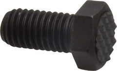 Fairlane - Serrated Tooth, 1/2-13, 1" Shank Length, 1" Thread Length, Black Oxide Finish, Hex Head, Adjustable Positioning Gripper - 5/8" Pad Diam, 3/4" Hex, 23/64" Head Height, Fine Tooth Grade - Industrial Tool & Supply