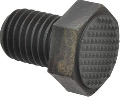 Fairlane - Serrated Tooth, 3/4-10, 1" Shank Length, 1" Thread Length, Black Oxide Finish, Hex Head, Adjustable Positioning Gripper - 1" Pad Diam, 1-1/8" Hex, 1/2" Head Height, Extra Fine Tooth Grade - Industrial Tool & Supply