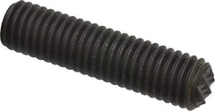 Fairlane - Serrated Tooth, 1/2-13, 1/4" Internal Hex, 2" Thread Length, Black Oxide Finish, Fully Threaded, Adjustable Positioning Gripper - 3/8" Pad Diam, Fine Tooth Grade - Industrial Tool & Supply