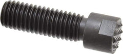 Fairlane - Serrated Tooth, 1/2-13, 3/16" Internal Hex, 1-1/2" Shank Length, 1-1/2" Thread Length, Black Oxide Finish, Round Head, Adjustable Positioning Gripper - 1/2" Pad Diam, 5/8" Hex, 1/4" Head Height, Fine Tooth Grade - Industrial Tool & Supply