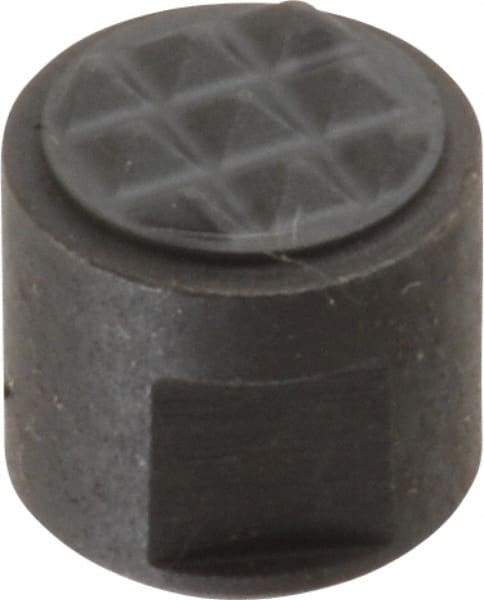 Fairlane - 10-32 Thread, 3/8" Diam, 3/8" High, Threaded, Extra Fine Tooth Grade Diamond Serration Tooth Pattern, Carbide Tipped, Round Positioning Gripper - 3/16" Flat Width, Uncoated - Industrial Tool & Supply