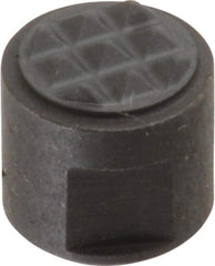 Fairlane - 10-32 Thread, 3/8" Diam, 3/8" High, Threaded, Extra Fine Tooth Grade Diamond Serration Tooth Pattern, Carbide Tipped, Round Positioning Gripper - 3/16" Flat Width, Uncoated - Industrial Tool & Supply