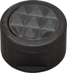 Fairlane - 10-32 Thread, 1/2" Diam, 3/8" High, Threaded, Fine Tooth Grade Diamond Serration Tooth Pattern, Carbide Tipped, Round Positioning Gripper - 3/16" Flat Width, Uncoated - Industrial Tool & Supply