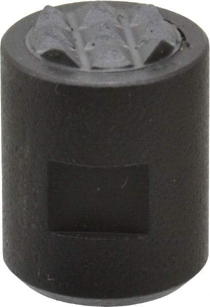 Fairlane - 10-32 Thread, 1/2" Diam, 0.651" High, Threaded, Fine Tooth Grade Diamond Serration Tooth Pattern, Carbide Tipped, Round Positioning Gripper - 3/16" Flat Width, Uncoated - Industrial Tool & Supply