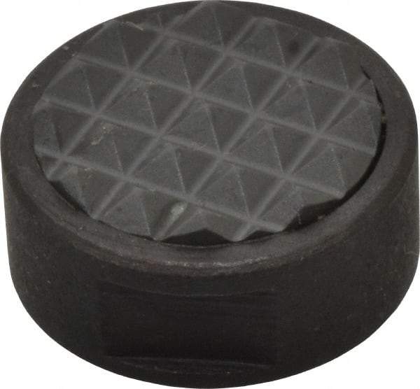 Fairlane - 1/4-28 Thread, 3/4" Diam, 3/8" High, Threaded, Fine Tooth Grade Diamond Serration Tooth Pattern, Carbide Tipped, Round Positioning Gripper - 3/16" Flat Width, Uncoated - Industrial Tool & Supply