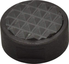 Fairlane - 1/4-28 Thread, 3/4" Diam, 3/8" High, Threaded, Fine Tooth Grade Diamond Serration Tooth Pattern, Carbide Tipped, Round Positioning Gripper - 3/16" Flat Width, Uncoated - Industrial Tool & Supply