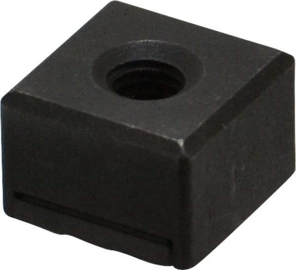 Fairlane - 1/2" Square, 10-32 Thread, 3/8" High, Fine Tooth Grade, Diamond Serration, Carbide-Tipped, Square Positioning Gripper - 0.03 x 45A° Chamfer - Industrial Tool & Supply
