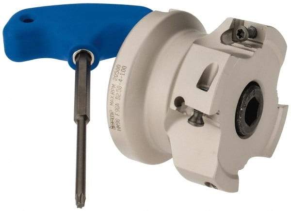 Iscar - 4 Inserts, 2-1/2" Cut Diam, 1" Arbor Diam, 0.56" Max Depth of Cut, Indexable Square-Shoulder Face Mill - 0/90° Lead Angle, 1-3/4" High, AD..1505.. & HM90 AD..1505.. Insert Compatibility, Series HM90 - Industrial Tool & Supply