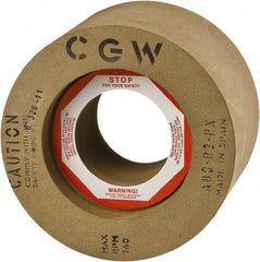 Camel Grinding Wheels - 6" Wide x 12" Diam, Type 1 Feed Wheel - 5" Hole Size, 80 Grit, Hardness R, 7" Diam x 1/2 Deep Recess, 7-1/2" Diam x 1-1/2" Opposite Size Recess - Industrial Tool & Supply