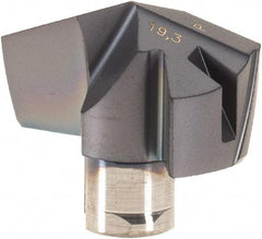 Iscar - Series ICP, 19.3mm Diam Grade IC908 140° Replaceable Drill Tip - Carbide, TiAlN Finish, 19 Seat Size - Industrial Tool & Supply