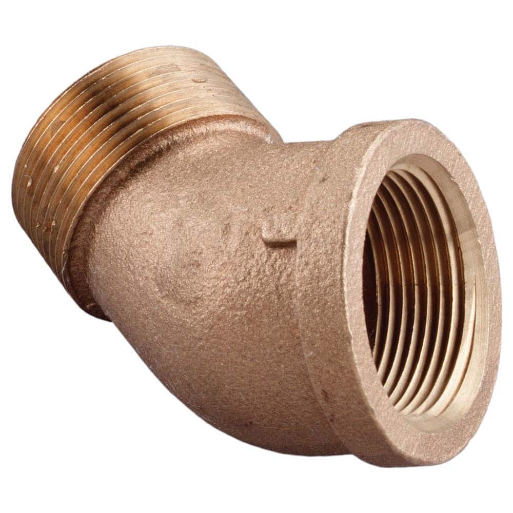 Merit Brass - Brass & Chrome Pipe Fittings Type: 45 Degree Street Elbow Fitting Size: 1-1/2 - Industrial Tool & Supply