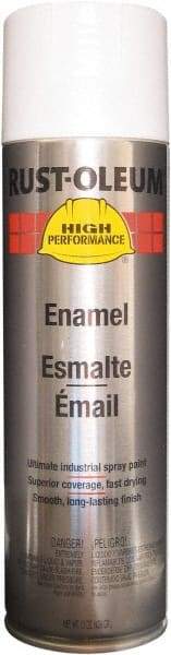 Rust-Oleum - White, Semi Gloss, Rust Proof Enamel Spray Paint - 14 Sq Ft per Can, 15 oz Container, Use on Metal - Industrial Tool & Supply