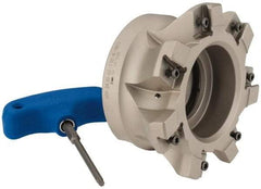 Iscar - 7 Inserts, 4" Cut Diam, 1-1/2" Arbor Diam, 0.118" Max Depth of Cut, Indexable Square-Shoulder Face Mill - 0/90° Lead Angle, 2" High, HTP LNHT 1606 Insert Compatibility, Through Coolant, Series TangPlunge - Industrial Tool & Supply