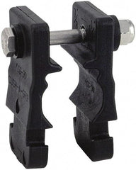 ZSI - 3/8" Pipe, Cushion Clamp - Black, 200 Lb Capacity, Glass Filled Nylon 6 - Industrial Tool & Supply