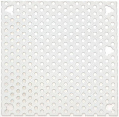 Cooper B-Line - 4-1/4" OAW x 4-1/4" OAH Powder Coat Finish Electrical Enclosure Perforated Panel - 6" x 6" Box, 16 Gauge Steel, Use with 664-1 - Industrial Tool & Supply