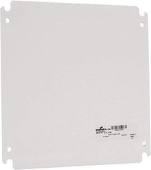 Cooper B-Line - 10" OAW x 10" OAH Powder Coat Finish Electrical Enclosure Nonperforated Panel - 12" x 12" Box, 14 Gauge Steel, Use with 12126-FM/12126-SD/12126-SDW - Industrial Tool & Supply