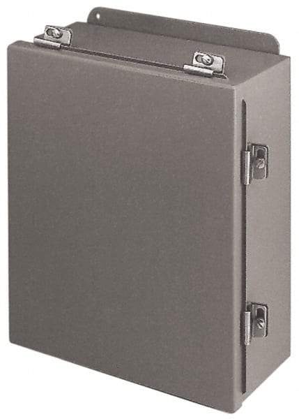 Cooper B-Line - Steel Standard Enclosure Hinge Flat Cover - NEMA 4, 12, 13, 8" Wide x 10" High x 4" Deep, Rainproof & Watertight - Industrial Tool & Supply