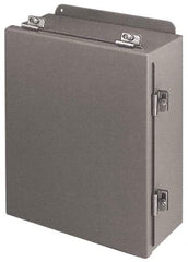 Cooper B-Line - Steel Standard Enclosure Hinge Flat Cover - NEMA 4, 12, 13, 8" Wide x 10" High x 4" Deep, Rainproof & Watertight - Industrial Tool & Supply