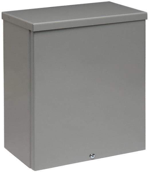 Cooper B-Line - Steel Junction Box Enclosure Screw Flat Cover - NEMA 3R, 8" Wide x 8" High x 6" Deep, Rainproof - Industrial Tool & Supply