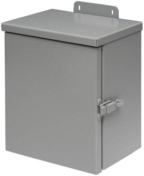 Cooper B-Line - Steel Junction Box Enclosure Hinge Flat Cover - NEMA 3R, 16" Wide x 16" High x 6" Deep, Rainproof - Industrial Tool & Supply