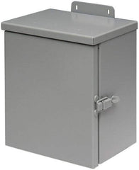 Cooper B-Line - Steel Junction Box Enclosure Hinge Flat Cover - NEMA 3R, 24" Wide x 24" High x 8" Deep, Rainproof - Industrial Tool & Supply