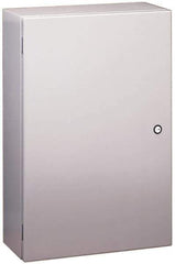 Cooper B-Line - Steel Standard Enclosure Hinge Flat Cover - NEMA 4, 12, 12" Wide x 12" High x 6" Deep, Dirt-tight, Dust-tight, Rainproof & Watertight - Industrial Tool & Supply