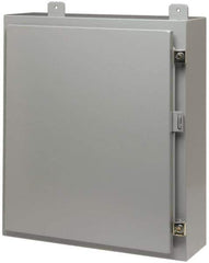 Cooper B-Line - Steel Standard Enclosure Hinge Flat Cover - NEMA 12, 13, 24" Wide x 24" High x 12" Deep - Industrial Tool & Supply
