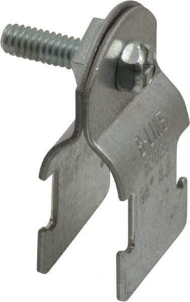 Cooper B-Line - 5/8" Pipe, 16 Gauge, Grade ASTM A1011," Pipe or Conduit Clamp - Zinc Plated, 400 Lb Capacity, All Conduit - Industrial Tool & Supply