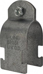 Cooper B-Line - 1-1/4" Pipe, 14 Gauge, Grade ASTM A1011," Pipe or Conduit Clamp - Zinc Plated, 600 Lb Capacity, All Conduit - Industrial Tool & Supply