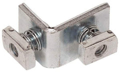 Cooper B-Line - Zinc Plated Carbon Steel 90° Preassembled Strut Fitting - 1/2" Bolt, 2 Holes, Used with Cooper B Line Channel & Strut (All Sizes Except B62 & B72) - Industrial Tool & Supply