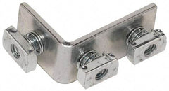 Cooper B-Line - Zinc Plated Carbon Steel 90° Preassembled Strut Fitting - 1/2" Bolt, 3 Holes, Used with Cooper B Line Channel & Strut (All Sizes Except B62 & B72) - Industrial Tool & Supply