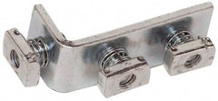 Cooper B-Line - Zinc Plated Carbon Steel 90° Preassembled Strut Fitting - 1/2" Bolt, 3 Holes, Used with Cooper B Line Channel & Strut (All Sizes Except B62 & B72) - Industrial Tool & Supply