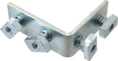 Cooper B-Line - Zinc Plated Carbon Steel 90° Preassembled Strut Fitting - 1/2" Bolt, 4 Holes, Used with Cooper B Line Channel & Strut (All Sizes Except B62 & B72) - Industrial Tool & Supply