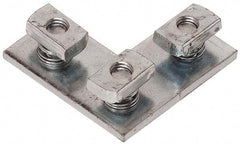 Cooper B-Line - Zinc Plated Carbon Steel Preassembled Flat Corner Strut Fitting - 1/2" Bolt, 3 Holes, Used with Cooper B Line Channel & Strut (All Sizes Except B62 & B72) - Industrial Tool & Supply