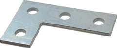 Cooper B-Line - Zinc Plated Carbon Steel Flat Corner Strut Fitting - 1/2" Bolt, 4 Holes, Used with Cooper B Line Channel & Strut (All Sizes Except B62 & B72) - Industrial Tool & Supply