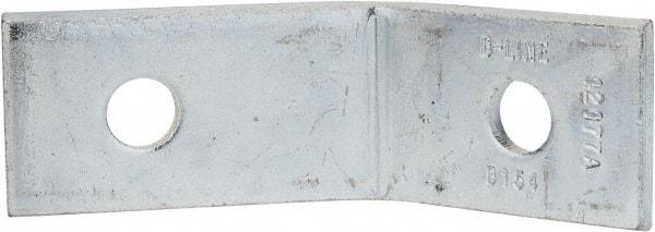 Cooper B-Line - Zinc Plated Carbon Steel 45° Open Angle Strut Fitting - 1/2" Bolt, 2 Holes, Used with Cooper B Line Channel & Strut (All Sizes Except B62 & B72) - Industrial Tool & Supply