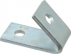 Cooper B-Line - Zinc Plated Carbon Steel 45° Closed Angle Strut Fitting - 1/2" Bolt, 2 Holes, Used with Cooper B Line Channel & Strut (All Sizes Except B62 & B72) - Industrial Tool & Supply