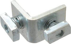 Cooper B-Line - Zinc Plated Carbon Steel 90° Preassembled Corner Strut Fitting - 1/2" Bolt, 2 Holes, Used with Cooper B Line Channel & Strut (All Sizes Except B62 & B72) - Industrial Tool & Supply