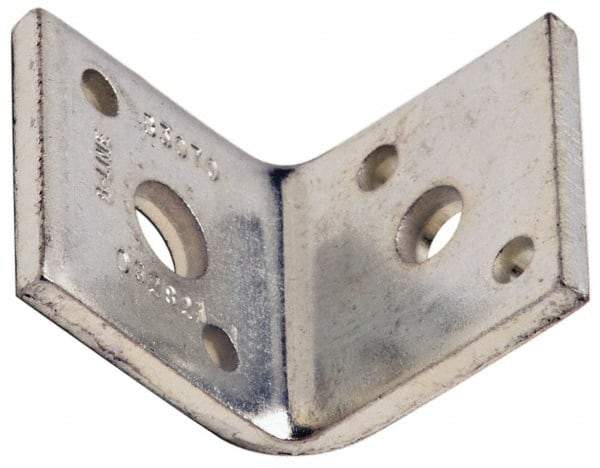 Cooper B-Line - 1/2 or 3/8" Rod, Zinc Plated Carbon Steel Reversible Angle Clip Reversible Angle Strut Clip - 500 Lb Capacity, 2 Holes, Used with Rod To Beam Or Wall Bracket - Industrial Tool & Supply