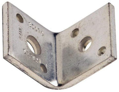 Cooper B-Line - 1/2 or 3/8" Rod, Zinc Plated Carbon Steel Reversible Angle Clip Reversible Angle Strut Clip - 500 Lb Capacity, 2 Holes, Used with Rod To Beam Or Wall Bracket - Industrial Tool & Supply