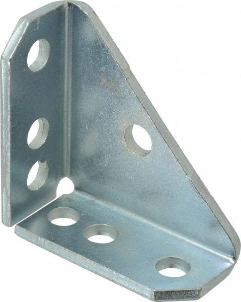 Cooper B-Line - Zinc Plated Carbon Steel 90° Gusset Strut Fitting - 7 Holes, Used with Cooper B Line Channel & Strut (All Sizes Except B62 & B72) - Industrial Tool & Supply