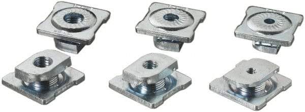 Cooper B-Line - Zinc Plated Carbon Steel Combo Strut Nut Washer - 450 Lb Capacity, 0.25" Bolt, 1 Hole, Used with Cooper B Line Channel & Strut (All Sizes Except B62 & B72) - Industrial Tool & Supply