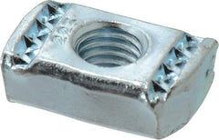 Cooper B-Line - 1/2" Rod, Zinc Plated Carbon Steel Channel Strut Nut with O Spring - 2000 Lb Capacity, 1/2" Bolt, 1 Hole, Used with Cooper B Line B11, B12, B22, B24, B26 & B32 Channel & Strut - Industrial Tool & Supply