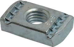 Cooper B-Line - 1/2" Rod, Zinc Plated Carbon Steel Spring Channel Strut Nut with O Spring - 2000 Lb Capacity, 1/2" Bolt, 1 Hole, Used with Cooper B Line B42, B52, B54 & B56 Channel & Strut - Industrial Tool & Supply