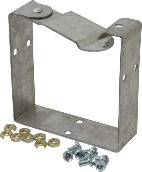 Cooper B-Line - 4 Inch Wide x 4 Inch High, Rectangular Raceway Connector Coupling - Gray, For Use with Lay In Wireways, Type 1 Screw Cover Wireway - Industrial Tool & Supply